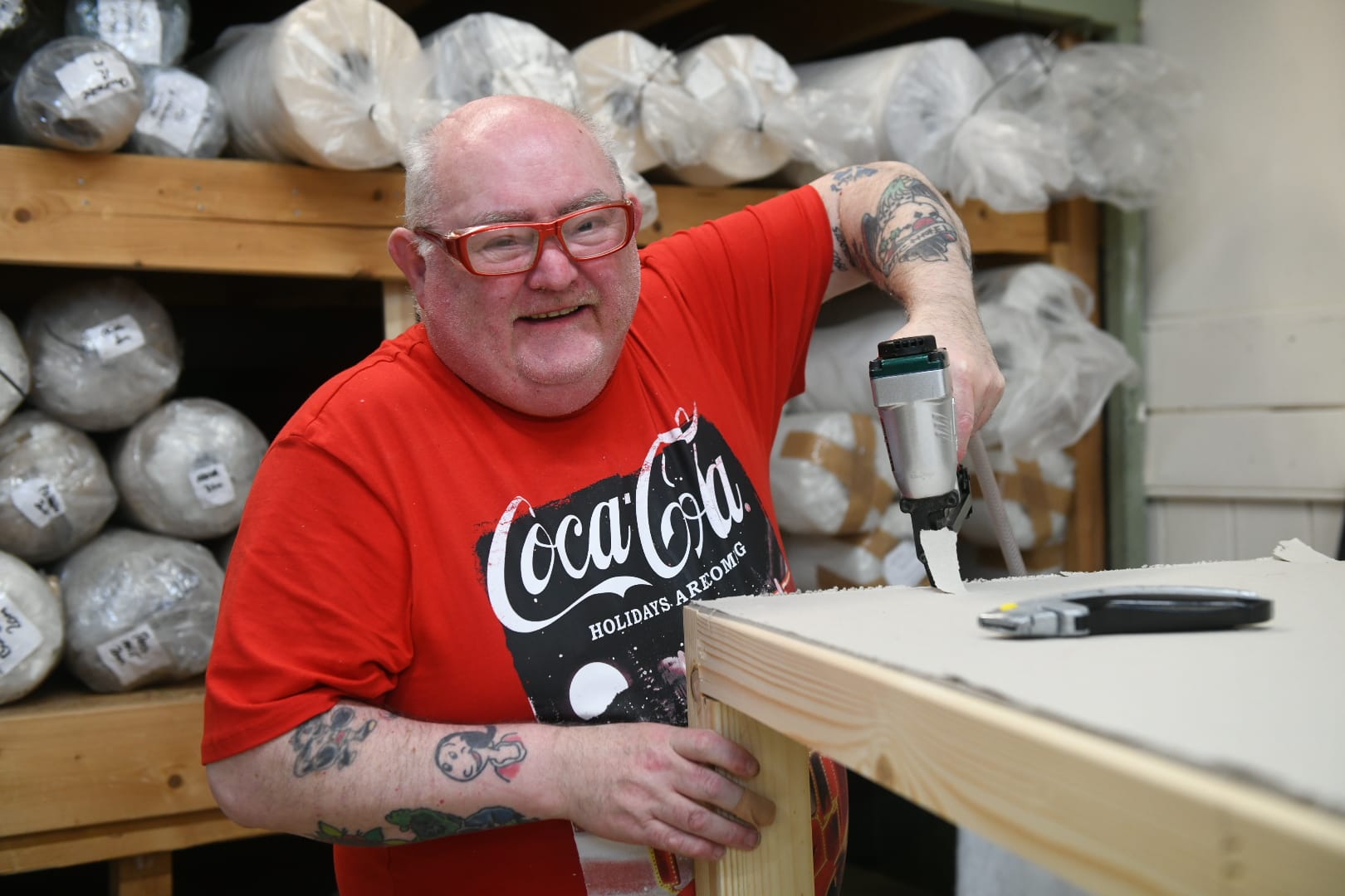 Highland BlindCraft craftsman building a bed frame by hand in Inverness